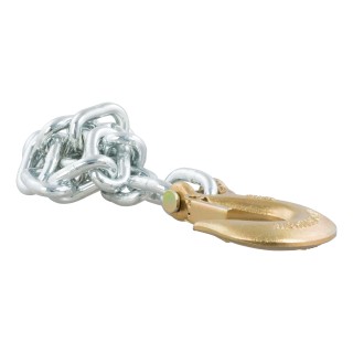 CURT heavy-duty steel safety chains featuring a clevis hook for secure trailer towing