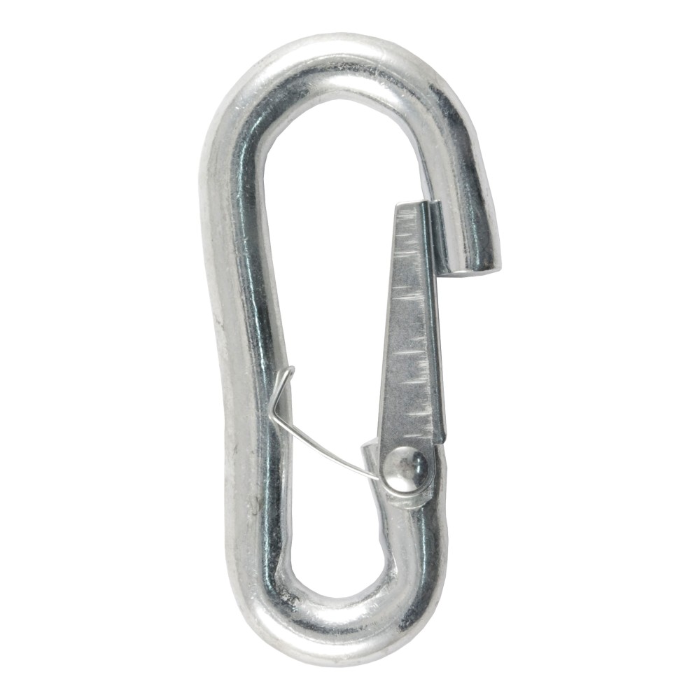 CURT Snap Hook for Secure Trailer Safety Chain Connections CURT snap hook with spring-loaded safety latch for towing