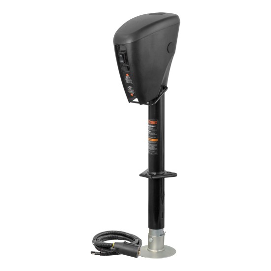 Lippert Power Stance Electric Tongue Jack with LED Lights Lippert Power Stance electric tongue jack with LED lights, 2-way to 7-way plug system, and durable design for camping trailers.