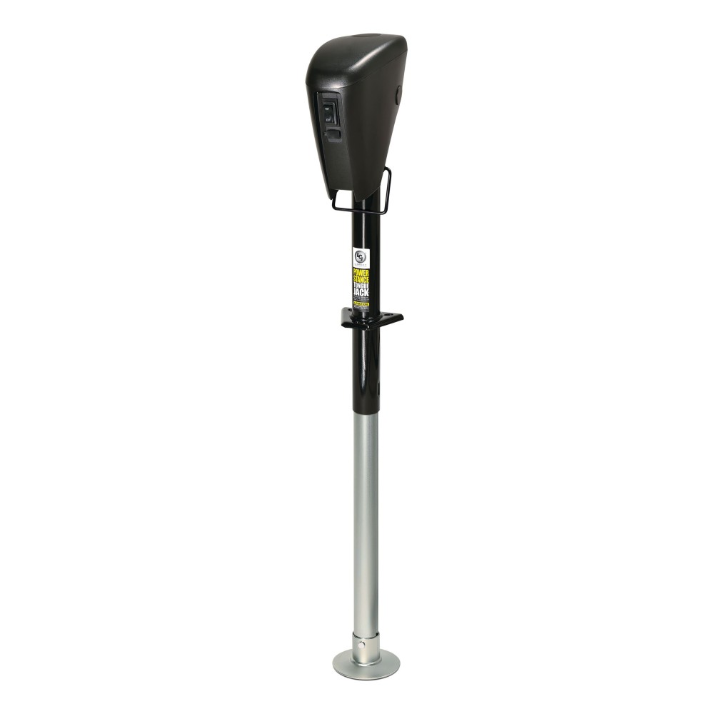 Lippert Power Stance Electric Tongue Jack with LED Lights Lippert Power Stance electric tongue jack with LED lights, 2-way to 7-way plug system, and durable design for camping trailers.