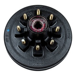 CURT 12 Inch RV Brake Drum Hub Assembly for 7000 Pound Axles 8 on 6-1/2 Inch Fully Assembled 814203