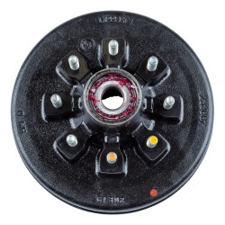 CURT 12 Inch RV Brake Drum Hub Assembly for 7000 Pound Axles 8 on 6-1/2 Inch 9/16 Inch Stud Fully Assembled 814204