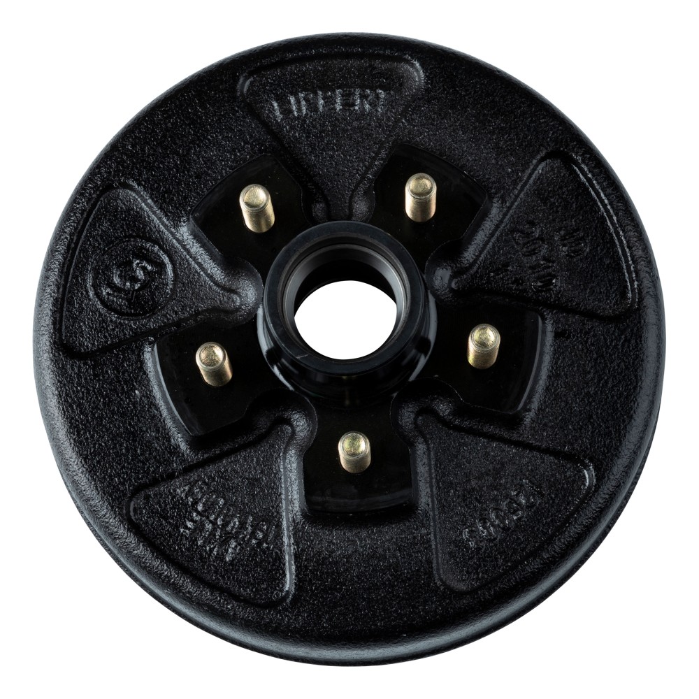 Lippert Brake Drum Hub Assembly for 3,500-lb Axle Lippert brake drum hub assembly with 5 on 4.5 inch bolt pattern for 3,500 lbs axle