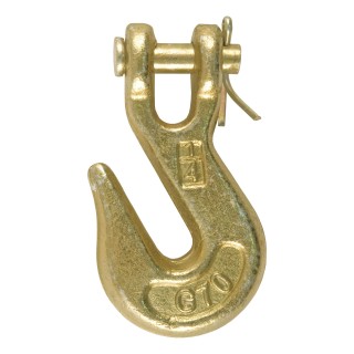 CURT Clevis Hook - Heavy-Duty Steel for Secure Cargo Towing CURT clevis hook with zinc finish, 1/4 inch, for towing safety chains and secure cargo transport