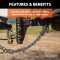 CURT Certified S-Hook for Towing Safety Chains with Safety Latch CURT certified S-hook featuring a safety latch and zinc-plated finish for connecting safety chains to tow vehicles securely.