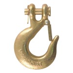 CURT Clevis Hook with Safety Latch for Secure Heavy-Duty Towing CURT clevis hook with a safety latch and zinc finish for secure towing