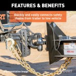 CURT Clevis Hook with Safety Latch for Secure Heavy-Duty Towing CURT clevis hook with a safety latch and zinc finish for secure towing