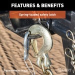 CURT Clevis Hook with Safety Latch for Secure Heavy-Duty Towing CURT clevis hook with a safety latch and zinc finish for secure towing