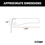 CURT Clevis Hooks with Safety Latch and Zinc Finish CURT clevis hook with safety latch repair kit featuring durable zinc finish for secure heavy cargo attachment