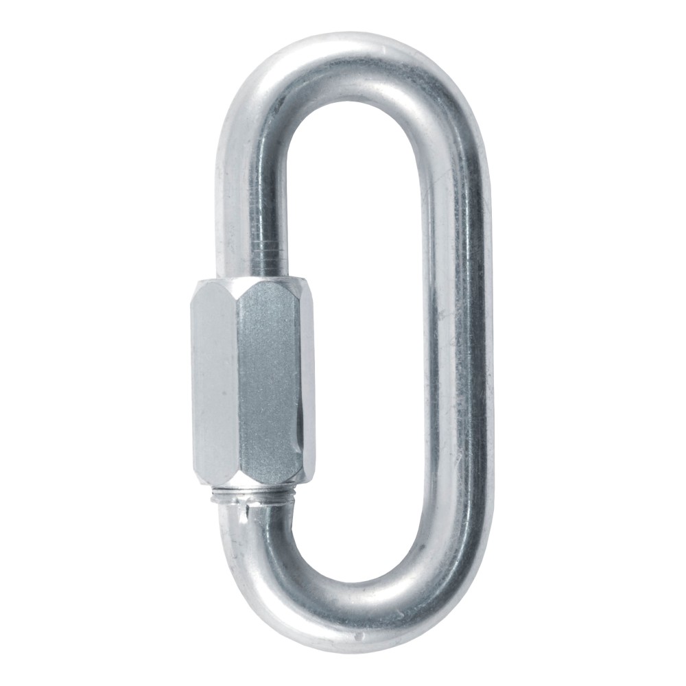 CURT quick link with threaded end and barrel screw for secure connections.