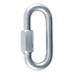 CURT quick link with threaded end and barrel screw for secure connections.