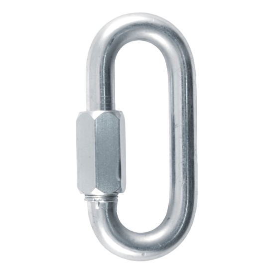 CURT quick link with threaded end and barrel screw for secure connections.