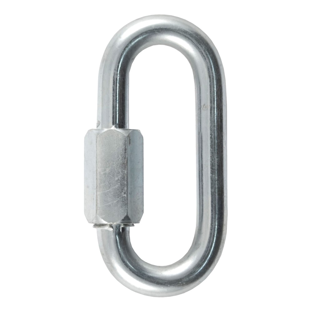 CURT Quick Links - Versatile, Secure Zinc-Plated Connectors CURT quick link with a 3/8-inch diameter and zinc-plated finish for towing and versatile applications.