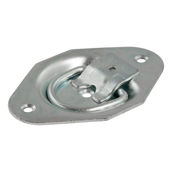 CURT Recessed Tiedown Anchor for Trailers and Trucks CURT recessed tiedown anchor with zinc-plated steel for secure cargo.