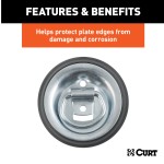 CURT black plastic trim ring for recessed tiedown anchors, offers a secure, finished look