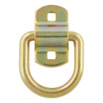 CURT Heavy-Duty D-Ring Tiedown Anchor with Steel Construction CURT D-ring tiedown anchor in forged steel with 3,600 lbs load capacity for cargo security.