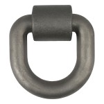 CURT Heavy-Duty D-Ring Tiedown Anchor for Cargo Security CURT D-ring tiedown anchor with a forged steel construction and 15,587 lbs. load capacity for securing cargo.