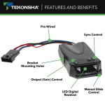 Tekonsha Brakeman IV Digital Brake Control For Up To 4 Axles Tekonsha Brakeman IV digital brake control with display and adjustment controls