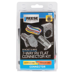REESE Towpower 7-way RV Flat Blade Connector Kit REESE Towpower 7-way RV flat blade connector kit with vehicle and trailer ends