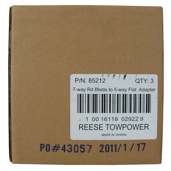 REESE Towpower Trailer Adapter - 7-Way Blade to 4 or 5-Flat REESE Towpower adapter for connecting 4 or 5-way flat trailer plugs to 7-way receptacles