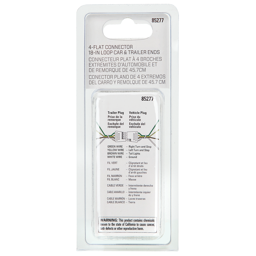 REESE Towpower 4-way flat wiring kit with 18-inch wire and splice connectors