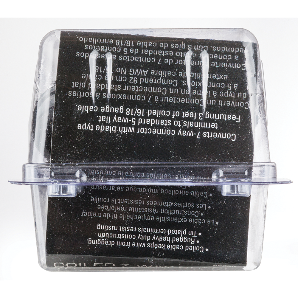 REESE Towpower Coiled Electrical Adapter - 7-way to 5-way Connector REESE Towpower electrical adapter with coiled cable for 7-way to 5-way conversion