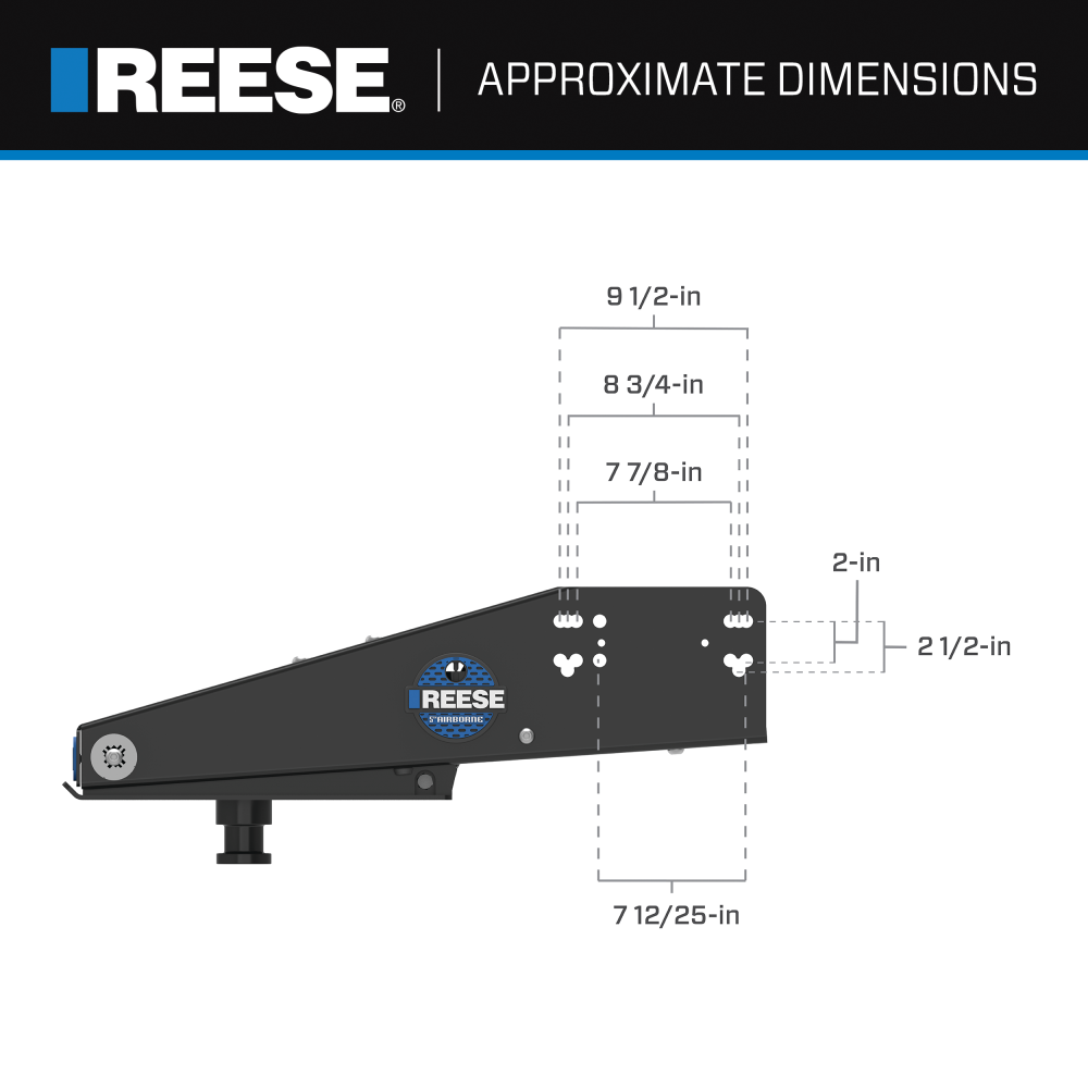 Reese 5th Airborne Pin Box with Air-Ride Technology Reese 5th Airborne pin box featuring air-ride technology for smooth towing
