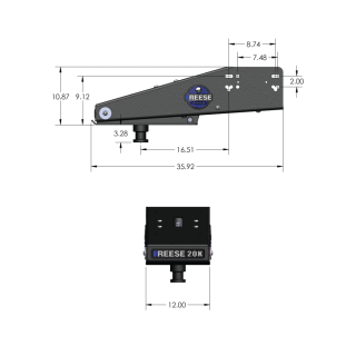 Reese 5th Airborne Pin Box with Air-Ride Technology Reese 5th Airborne pin box featuring air-ride technology for smooth towing