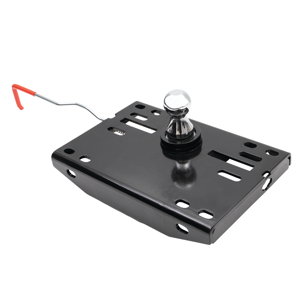 Draw-Tite Gooseneck Hitch System with High Strength Ball Draw-Tite gooseneck hitch allows full use of pick-up bed and supports 30,000 lbs.