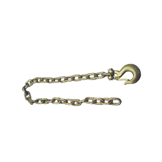FULTON 36 Inch Safety Chains with 16,000 lbs Capacity Close-up of FULTON safety chains with yellow zinc finish, 36 inches long supporting 16,000 lbs