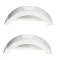 Set of 2 White Fulton Single Axle Trailer Fenders 8" to 12" Wheels Top Step 21.5" Long Boat Utility Sale Replacement