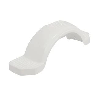Fulton White Single Axle Trailer Fender 14" Wheels Triple Step 42-5/8" Long Boat Utility Sale Replacement