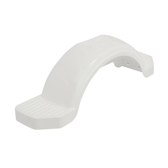Fulton White Single Axle Trailer Fender 14" Wheels Triple Step 42-5/8" Long Boat Utility Sale Replacement