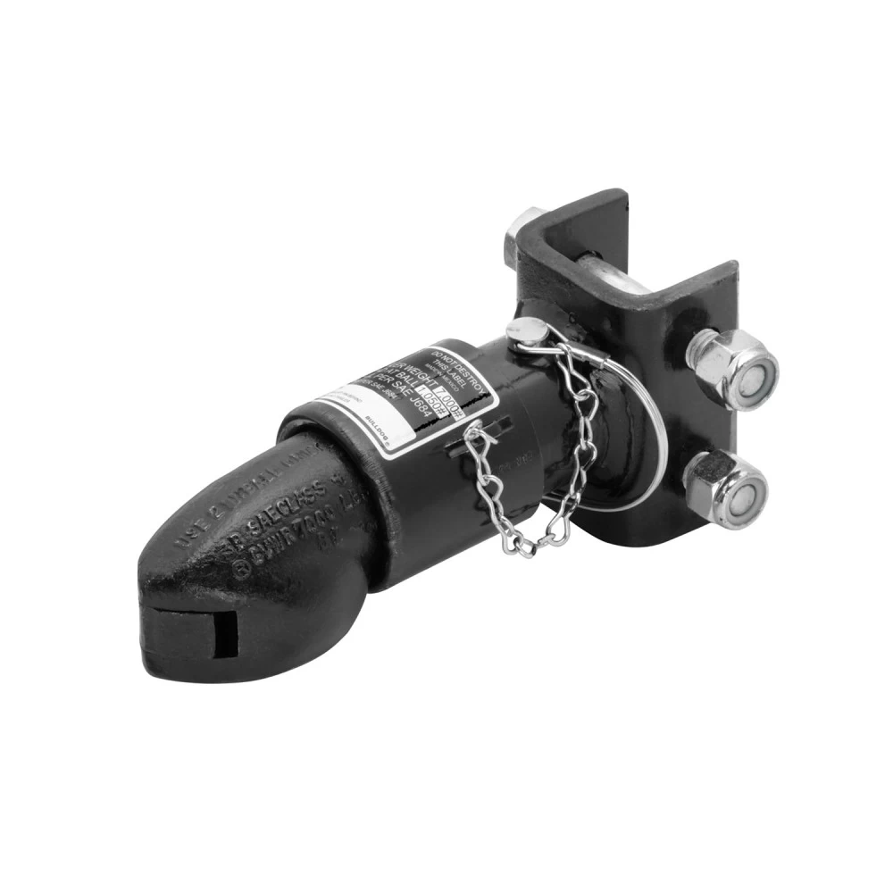 Bulldog Collar-Lok Trailer Coupler 2" Ball 7,000 lbs Adjustable Channel Mount w/ Pin