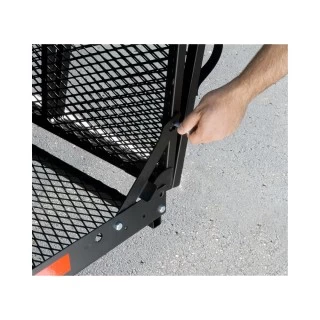 Reese Solo Cargo Carrier Basket Rasck w/ Bi-Fold Ramp for For Help Loading Cargo Wheel Chair Generators Blowers and Movers