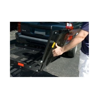 Reese Solo Cargo Carrier Basket Rasck w/ Bi-Fold Ramp for For Help Loading Cargo Wheel Chair Generators Blowers and Movers