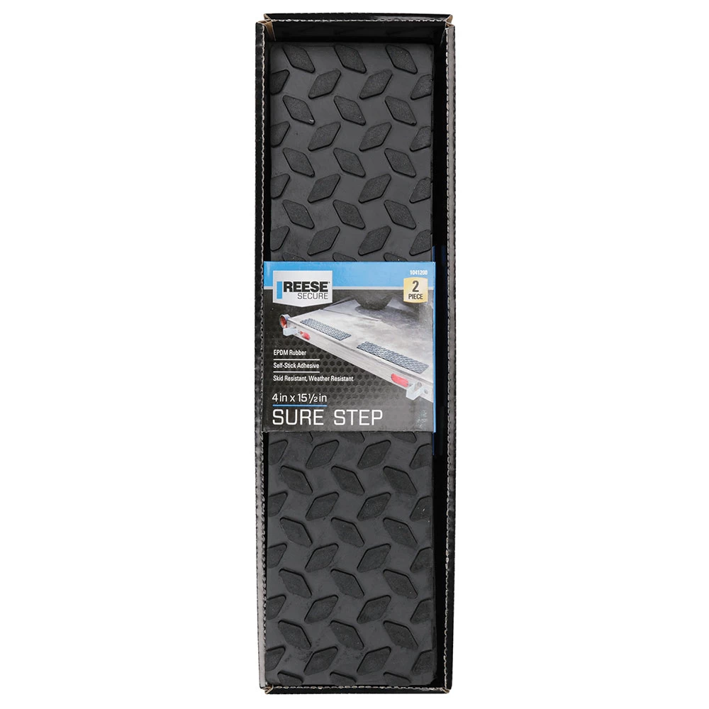 1041200 Reese Sure Step Self Stick Rubber Mat Trailer Wheel Wells Steps Ramps Anywhere where Non Skid Surface is required Reese Sure Step Self Stick Rubber Mat for Trailer Wheel Wells Steps Ramps Anywhere where Non Skid Surface is required