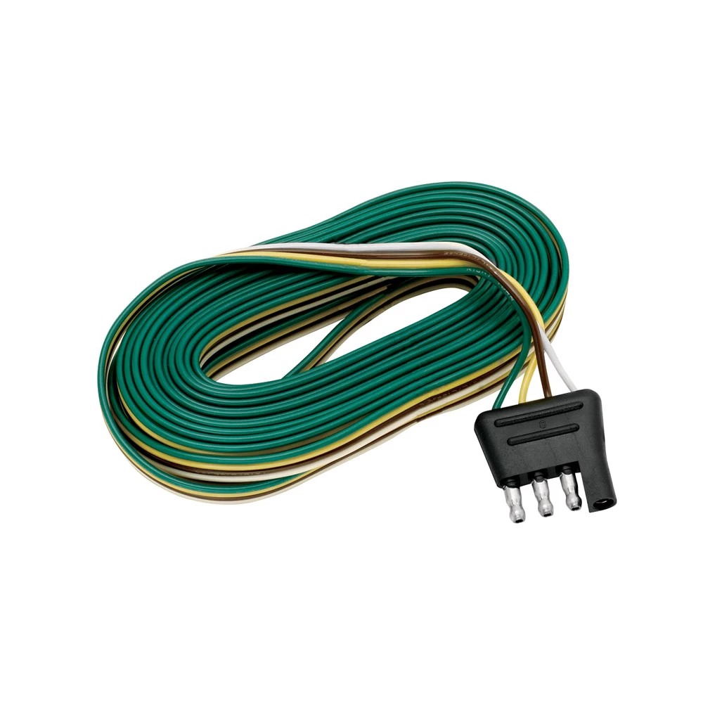 118009 Tow Ready Trailer Wiring Connector 4-Way Flat Trailer End 21 ft. Length Wire 4-Flat Wiring Harness Tow Plug Kit Trailer End Connector, 21 ft Long