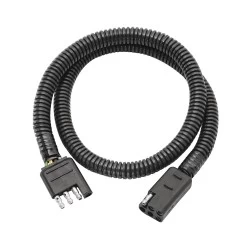 4-Flat Wiring Harness Tow Plug Kit Trailer End Connector to 6 Pole Square Adapter for Jayco Type Trailers