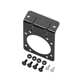 118138 Tow Ready Trailer Mounting Bracket 7-Way Flat Pin Connectors Includes Screws and Nuts Mounting Bracket for 7-Way RV Round Tow Plug Harness Flat Pin Connectors, Includes Screws and Nuts