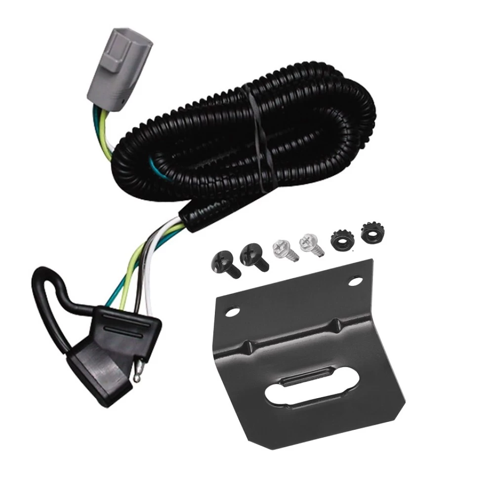 Plug and Play T-One Wiring Harness Connector 4-Flat Mounting Bracket Installation Instructions 118246 118144 Tekonsha Trailer Wiring and Bracket 01-02 Toyota Sequoia Plug Play 4-Flat Harness 01 02 2001 2002 Trailer Wiring and Bracket For 01-02 Toyota Sequoia Plug & Play 4-Flat Harness