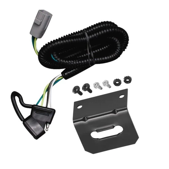 Plug and Play T-One Wiring Harness Connector 4-Flat Mounting Bracket Installation Instructions 118246 118144 Tekonsha Trailer Wiring and Bracket 01-02 Toyota Sequoia Plug Play 4-Flat Harness 01 02 2001 2002 Trailer Wiring and Bracket For 01-02 Toyota Sequoia Plug & Play 4-Flat Harness