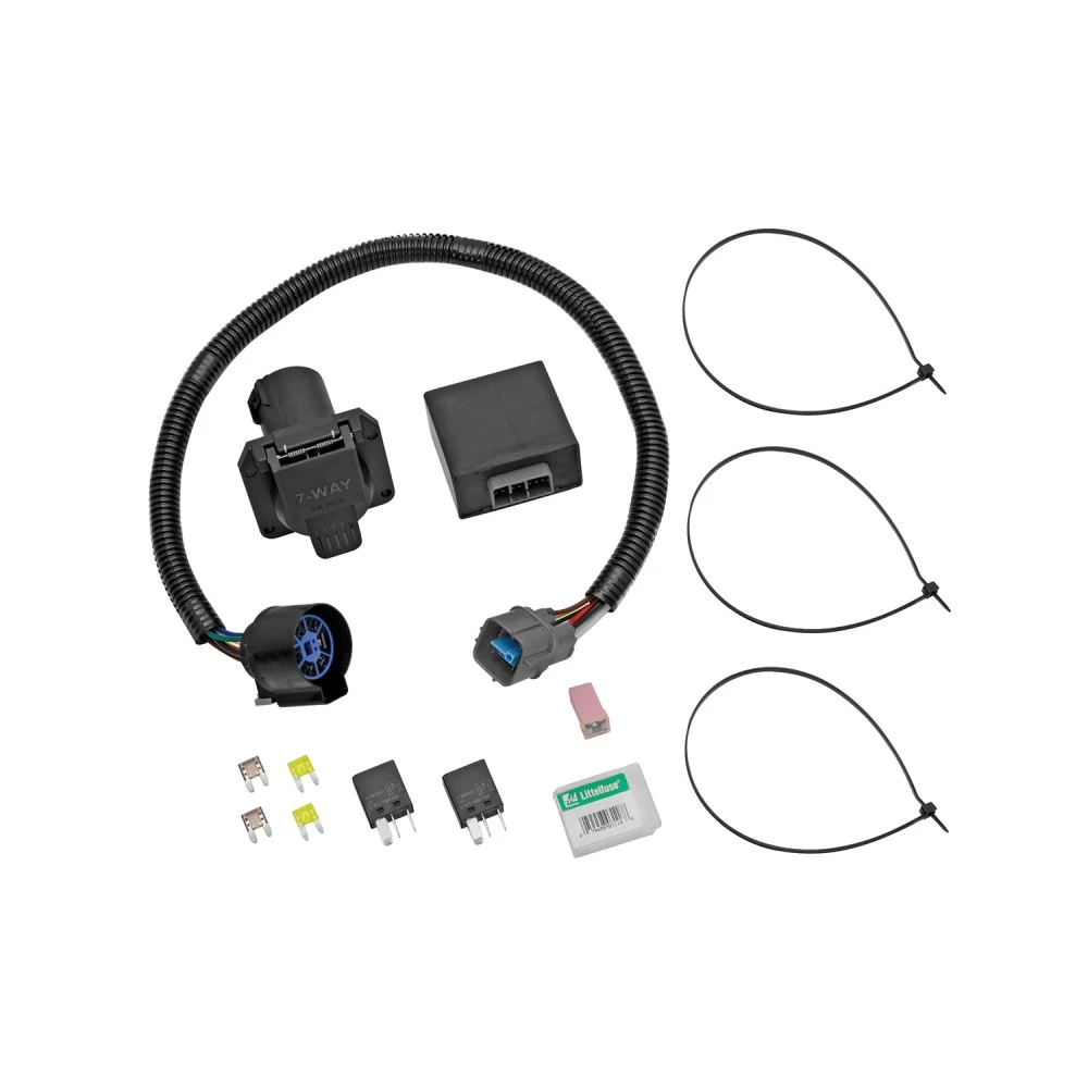 7-Way RV Trailer Wiring Harness w/ Mounting Bracket For 09-11 Honda Pilot 09-14 Ridgeline