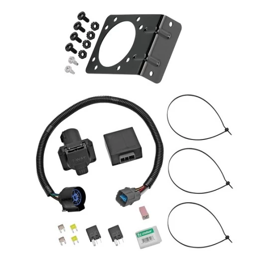 7-Way RV Trailer Wiring Harness w/ Mounting Bracket For 09-11 Honda Pilot 09-14 Ridgeline