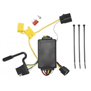 Trailer Wiring and Bracket For 07-09 Hyundai Santa Fe w/ Tow Prep Package 10-12 w/ OEM Tow Package 4-Flat Harness Plug Play