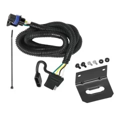 Trailer Wiring and Bracket For 10-16 Cadillac SRX w/ OEM Tow Package Plug & Play 4-Flat Harness