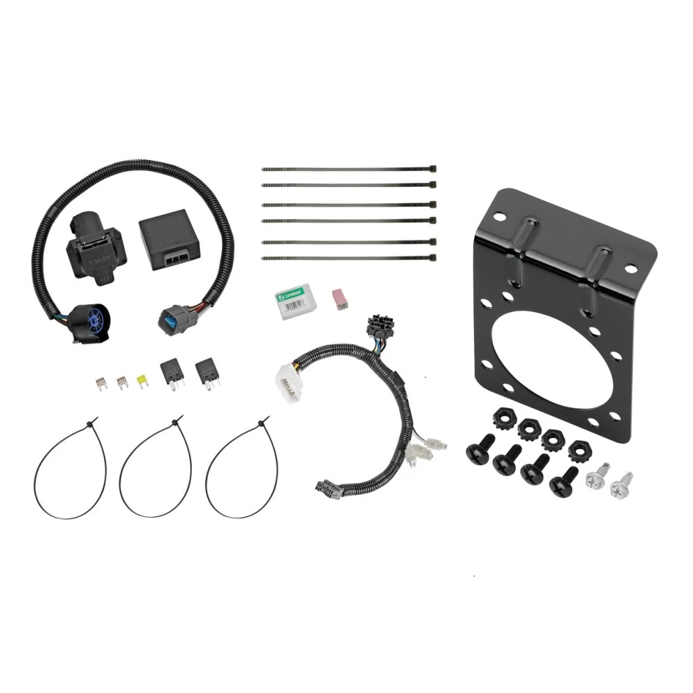 7-Way RV Trailer Wiring Harness w/ Mounting Bracket For 12-15 Honda Pilot All Styles