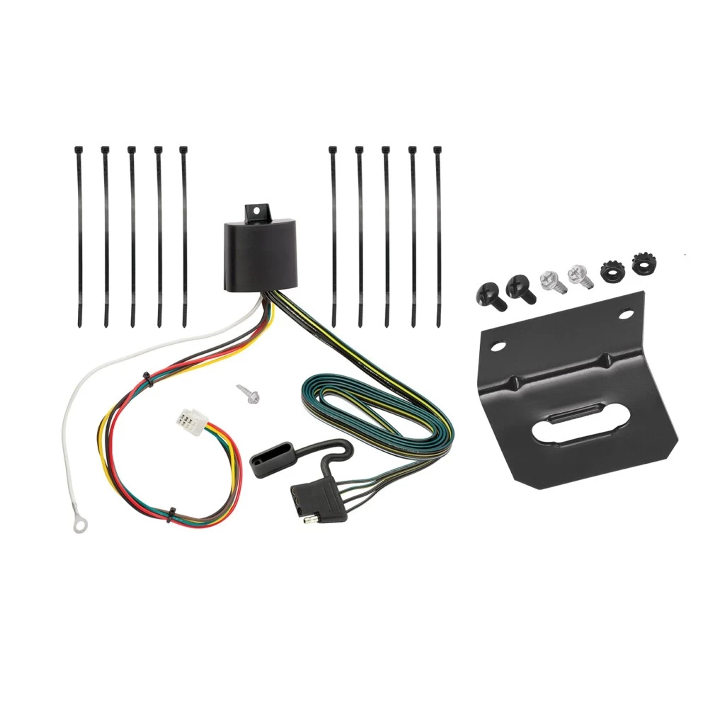 Trailer Wiring and Bracket For 16-23 Mazda CX-9 4-Flat Harness Plug Play