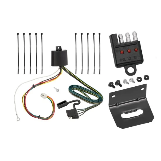 Trailer Wiring and Bracket and Light Tester For 16-23 Mazda CX-9 4-Flat Harness Plug Play
