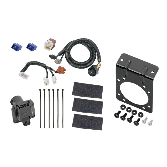 7-Way RV Trailer Wiring Harness w/ Mounting Bracket For 05-24 Nissan Frontier 05-12 Pathfinder 05-15 Xterra 09-12 Equator